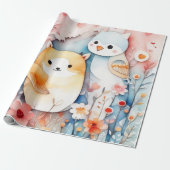Leuke dieren mooie Wrapping Papier (Uitgerold)
