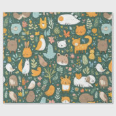 Leuke dieren mooie Wrapping Papier (Vlak)