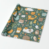 Leuke dieren mooie Wrapping Papier (Uitgerold)