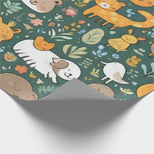 Leuke dieren mooie Wrapping Papier (Hoek)