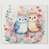 Leuke dieren mooie Wrapping Papier (Vlak)