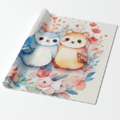 Leuke dieren mooie Wrapping Papier (Uitgerold)