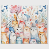 Leuke dieren mooie Wrapping Papier (Vlak)