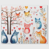 Leuke dieren mooie Wrapping Papier (Vlak)