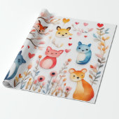 Leuke dieren mooie Wrapping Papier (Uitgerold)