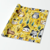 Leuke dieren mooie Wrapping Papier (Uitgerold)