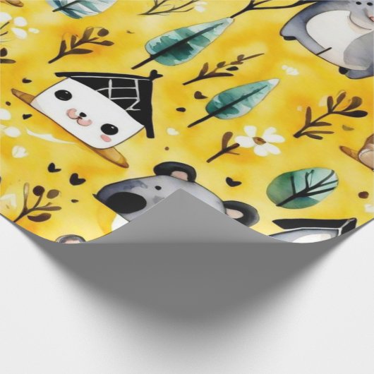 Leuke dieren mooie Wrapping Papier (Hoek)