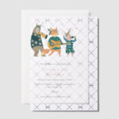 Leuke dieren muziek band verjaardag vellum uitnodigingen (Offset (Uitnodiging))