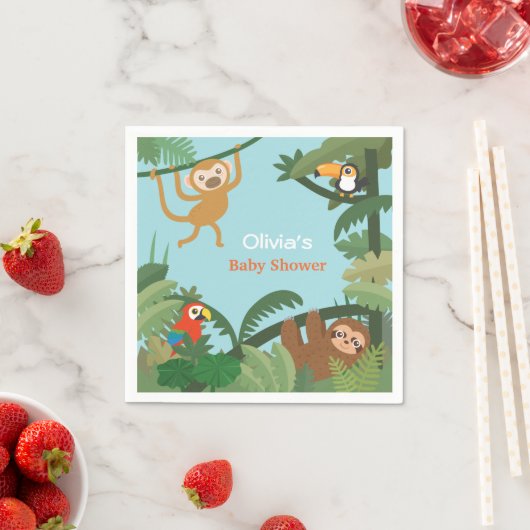 Leuke Dieren Oerwoud Thema Baby shower Supplies Servet (Insitu)