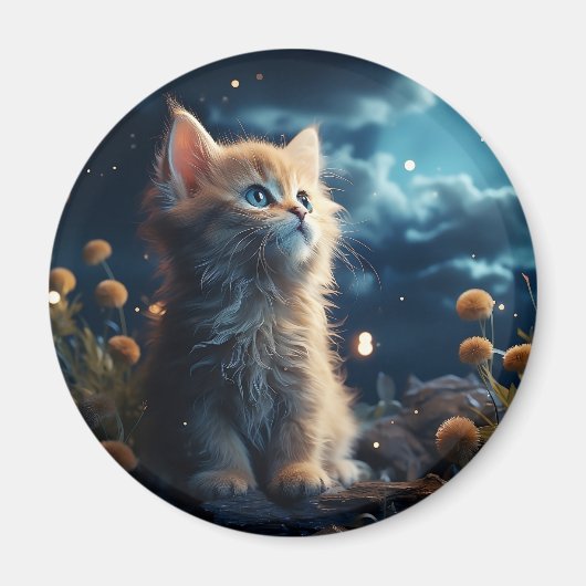 Leuke dieren onder de sterrenhemel magneet (Voorkant)