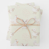 Leuke dieren op bleek groen inpakpapier vel (In situ)