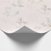 Leuke dieren op roze cadeaupapier (Hoek)