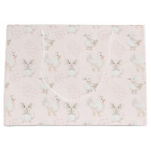 Leuke dieren op roze groot cadeauzakje (Voorkant)