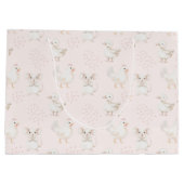 Leuke dieren op roze groot cadeauzakje (Achterkant)