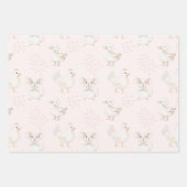 Leuke dieren op roze inpakpapier vel (Voorkant 3)