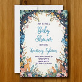 Leuke Dieren Pastel Floral Woodland Baby shower Kaart