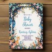 Leuke Dieren Pastel Floral Woodland Baby shower Kaart