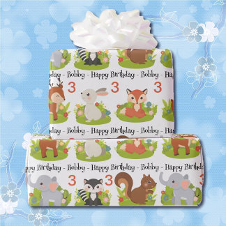 Leuke Dieren Personaliseren Naam & Leeftijd Verjaa Cadeaupapier