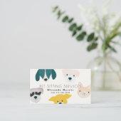 Leuke Dieren Pet Sitter Hond Walker Visitekaartje (Staand voorkant)