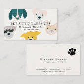 Leuke Dieren Pet Sitter Hond Walker Visitekaartje (Voorkant / Achterkant)