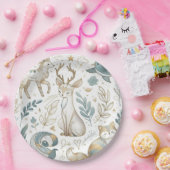 Leuke dieren Safari Verjaardagsdierentuin Papieren Bordje (Feest)