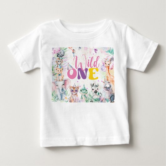 Leuke Dieren Safari Wild Een Verjaardagsfeest (Voorkant)