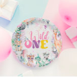 Leuke Dieren Safari Wild Een Verjaardagsfeest Papieren Bordje<br><div class="desc">Vier je kleintje jarig met de betoverende Cute Animals Safari Wild One Birthday Party Paper-Borden, ontworpen om een diepe emotionele band te smeden met gezinnen die een vreugdevolle en avontuurlijke viering plannen. Dit charmante item brengt de opwinding van een tropische safari tot leven, waardoor het een ideale keuze is voor...</div>