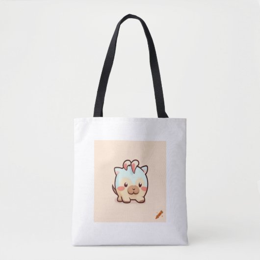 "Leuke Dieren Sticker Design Canvas tas - Fun and  (Voorkant)