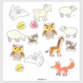 Leuke dieren stickers (Vel)