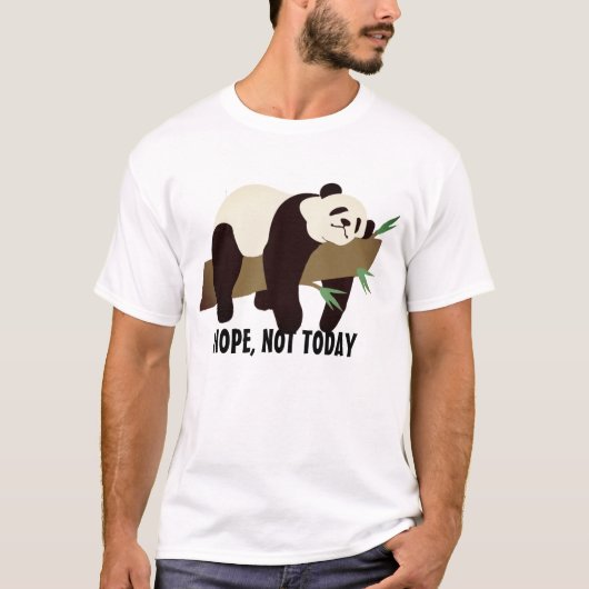 Leuke Dieren T-shirt, Grappige Panda - Nope niet v T-shirt (Voorkant)