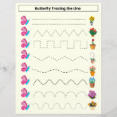 Leuke dieren traceren de lijn werkblad voor kinder (Achterkant)