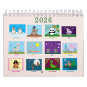 Leuke dieren twee pagina's kalender (Hoes)
