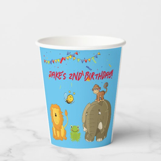 Leuke Dieren  Verjaardag kinder beker (Achterkant)