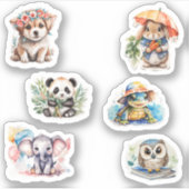 Leuke dieren Vinyl Stickers (Voorkant)