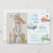 Leuke dieren vliegtuig avontuur tijd vliegt verjaa