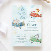 Leuke dieren vliegtuig avontuur tijd vliegt verjaa kaart