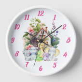 Leuke dieren wandklok | Leuk cadeau voor Baby (Voorkant)