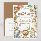 Leuke Dieren Waterverf baby Verjaardag Kaart (Voorkant / Achterkant)