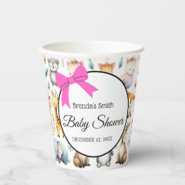 Leuke dieren waterverf doodles Papieren beker