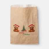 Leuke dieren winter Beer kerstboom Bedankzakje (Voorkant)