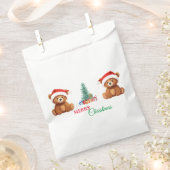 Leuke dieren winter Beer kerstboom Bedankzakje (Geknipt)
