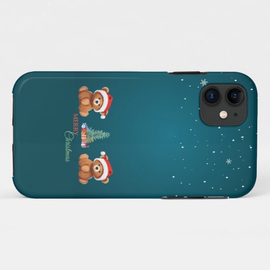 Leuke dieren winter Beer kerstboom Case-Mate iPhone Case (Achterkant (horizontaal))