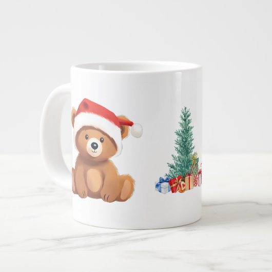 Leuke dieren winter Beer kerstboom Grote Koffiekop (Links)