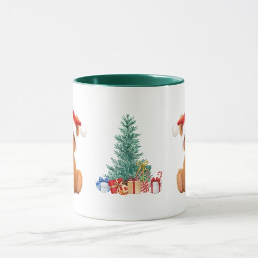 Leuke dieren winter Beer kerstboom Mok (Midden)