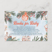 Leuke Dieren Winter Kerstboeken baby shower Informatiekaartje (Voorkant)