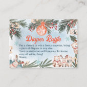 Leuke Dieren Winter Kerstluier baby shower Informatiekaartje (Voorkant)