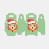 Leuke dieren winter leeuw welp Kerstmis Bedankdoosjes (Uitgevouwen)