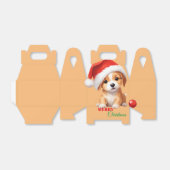 Leuke dieren winter puppy hond Kerstmis Bedankdoosjes (Uitgevouwen)