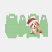 Leuke dieren winter puppy hond Kerstmis Bedankdoosjes (Uitgevouwen)