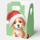 Leuke dieren winter puppy hond Kerstmis Bedankdoosjes (Geopend)
